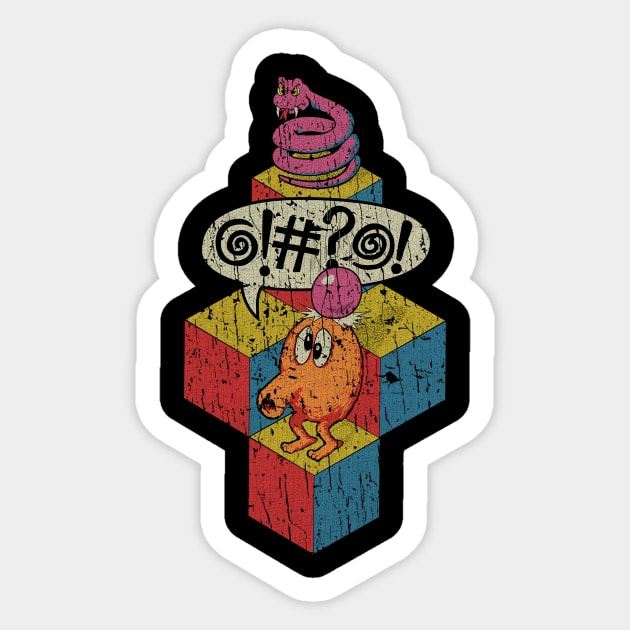 RETRO STYLE -Qbert 70s Sticker by MZ212